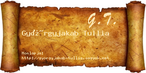 Györgyjakab Tullia névjegykártya